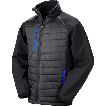 Doudoune softshell recyclée Result black compass