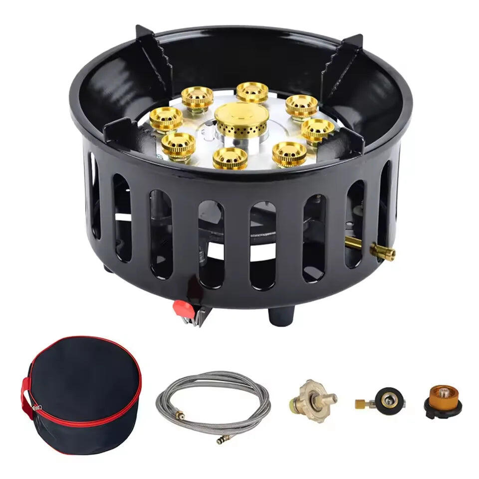 21000W 7-Core Camping Stove Portable Windproof Gas Burner