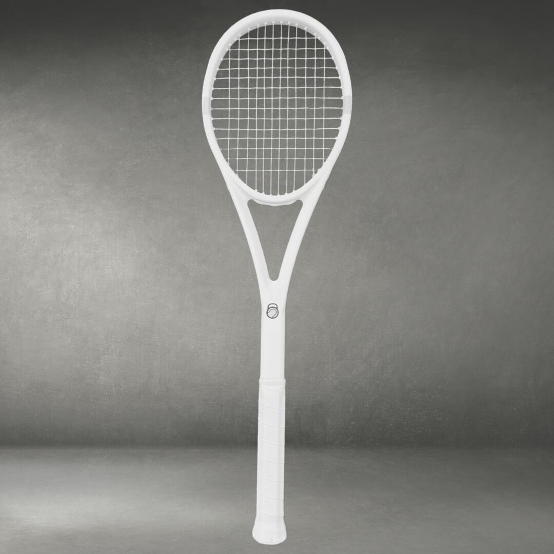Heavy-Ball Pro Accelerator Training Tennis Racquet (400g) in White (Fully Strung