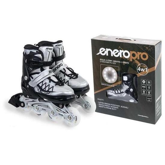 Rolki Wrotki Łyżwy Regulowane 4w1 dziecięce Enero Pro Led