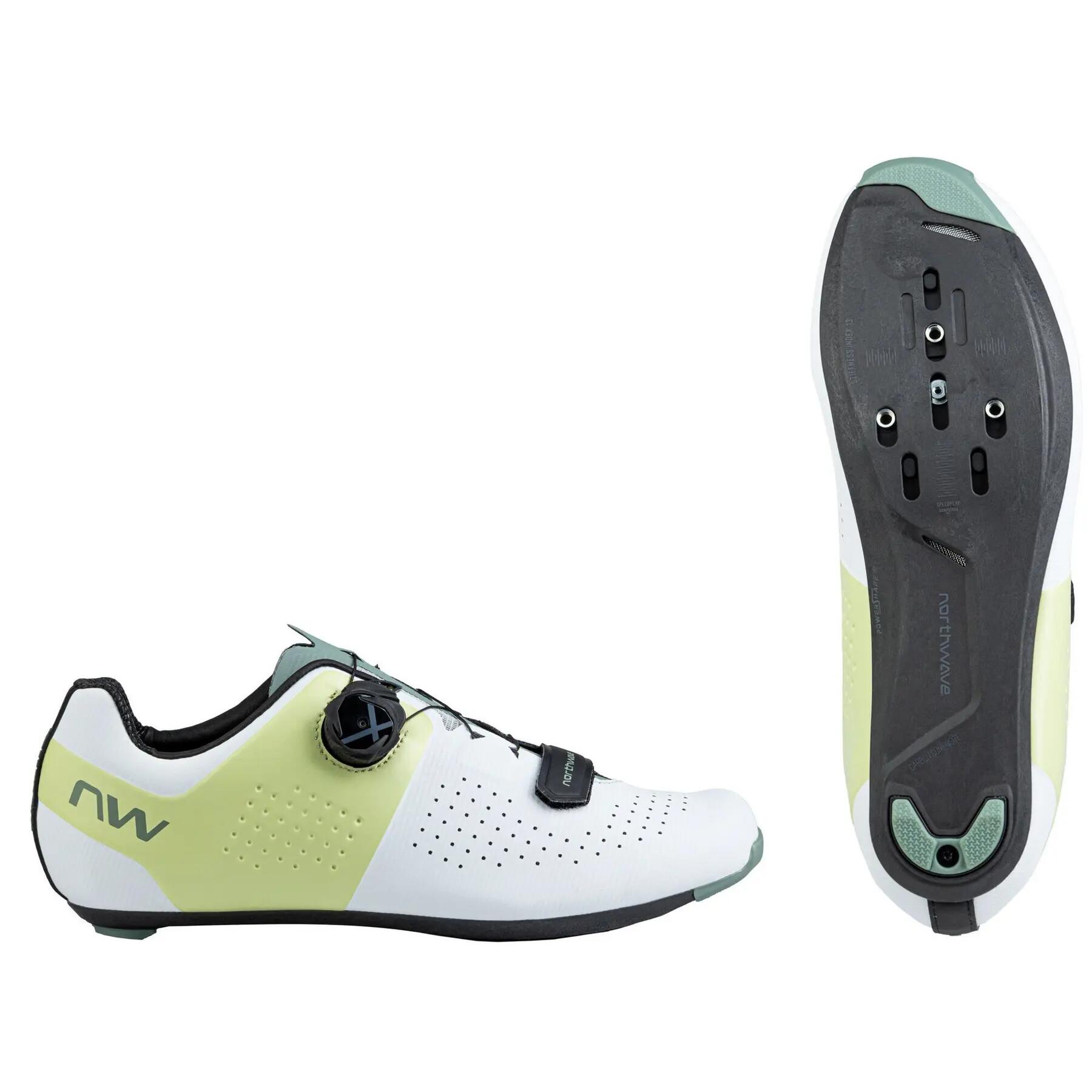 Zapatillas de carretera Northwave Storm Carbon Blanco/Verde para hombre 7/7
