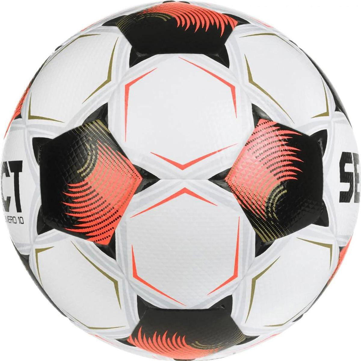 Select Numero 10 V26 Wedstrijd- en Trainingsbal Maat 4 - Wit/Oranje 2/3