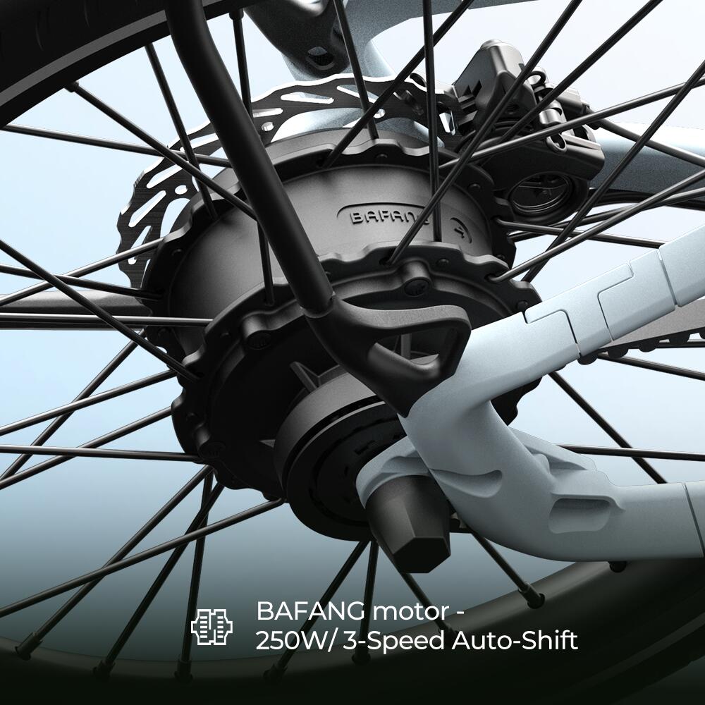 ADO Air20Ultra Opvouwbare Elektrische Fiets,EBike Riemaandrijving,Bafang-motor 3/7