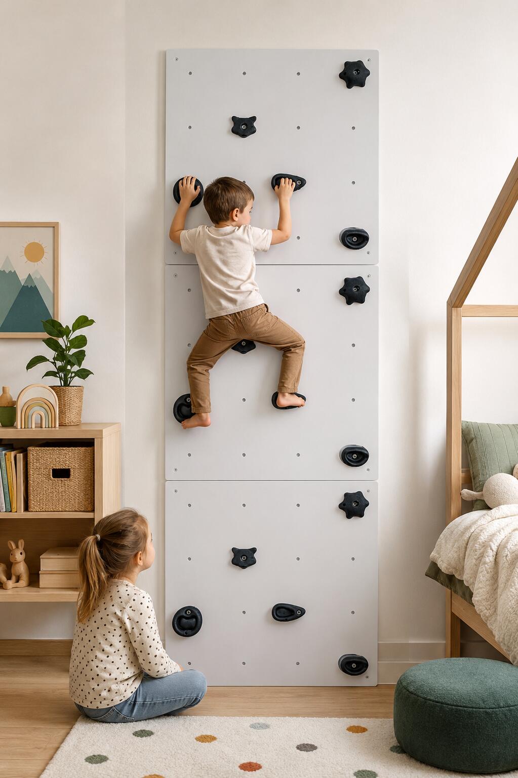 Ścianka Wspinaczkowa biała 71 x 71 cm UNDERFIT - moduł 4/4
