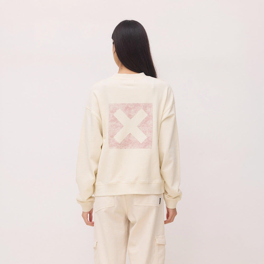 Sudadera Mujer Blue Banana Blanco Roto de Algodón 100% Orgánico 2/4
