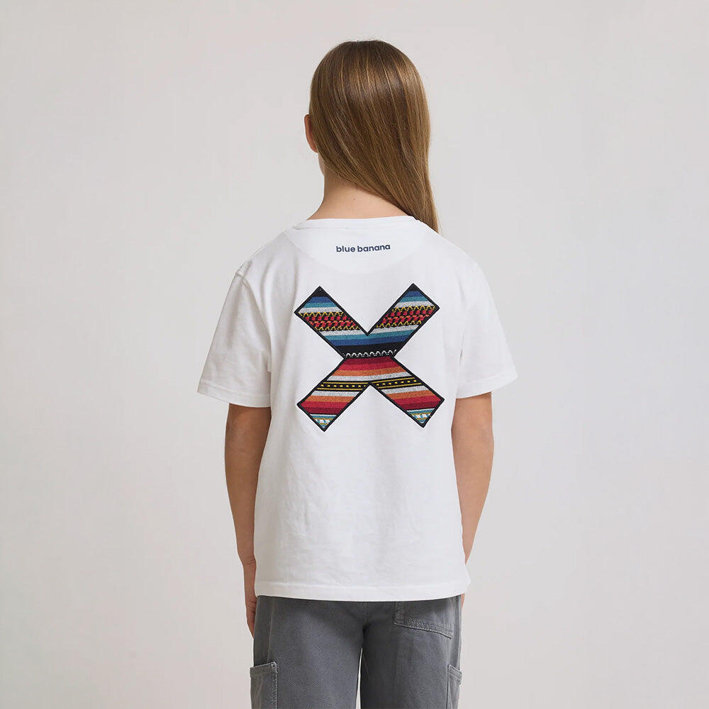 Camiseta Kids Blue Banana Blanca de Algodón 100% Orgánico 2/4