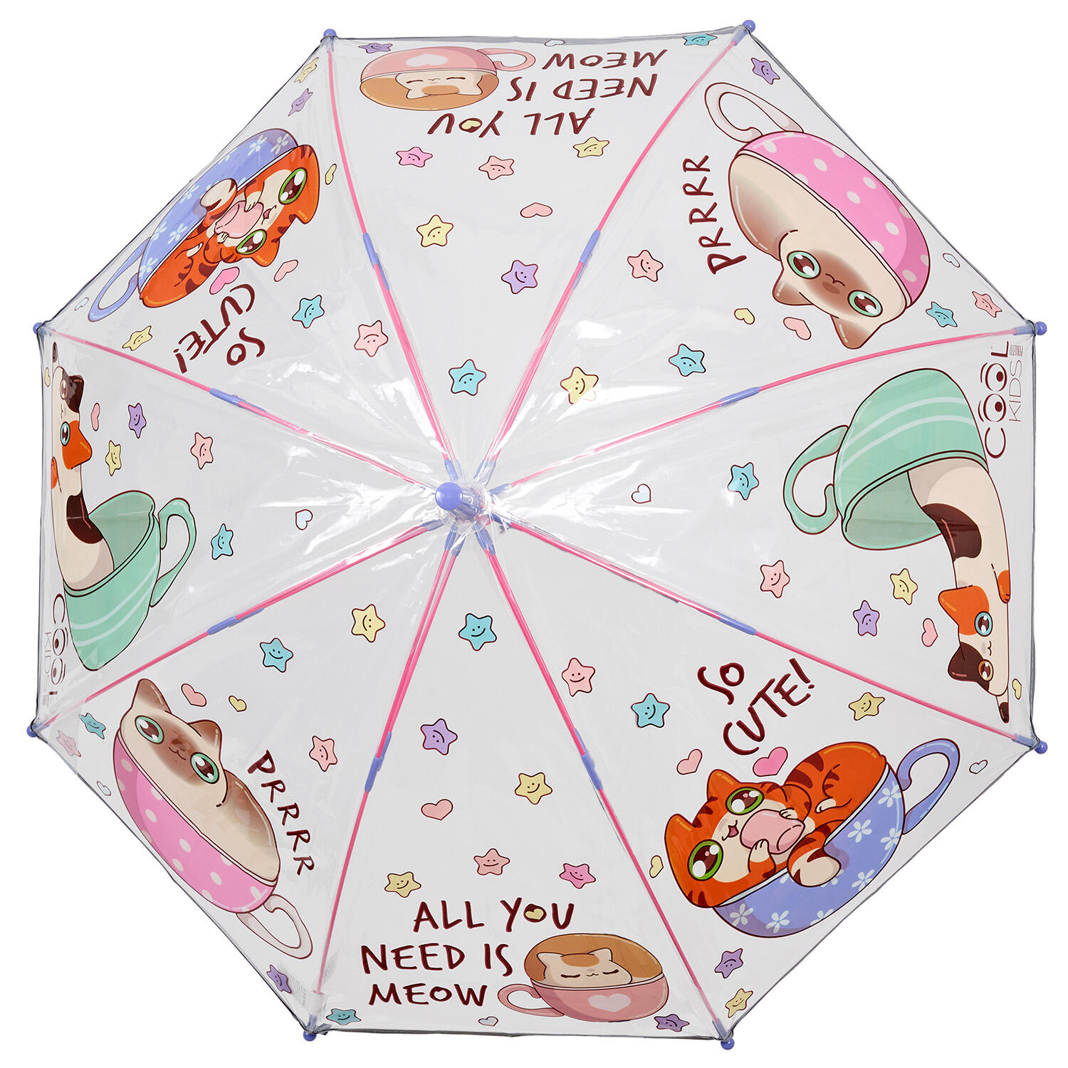 Ombrello Trasparente Gatti Kawaii 7/7