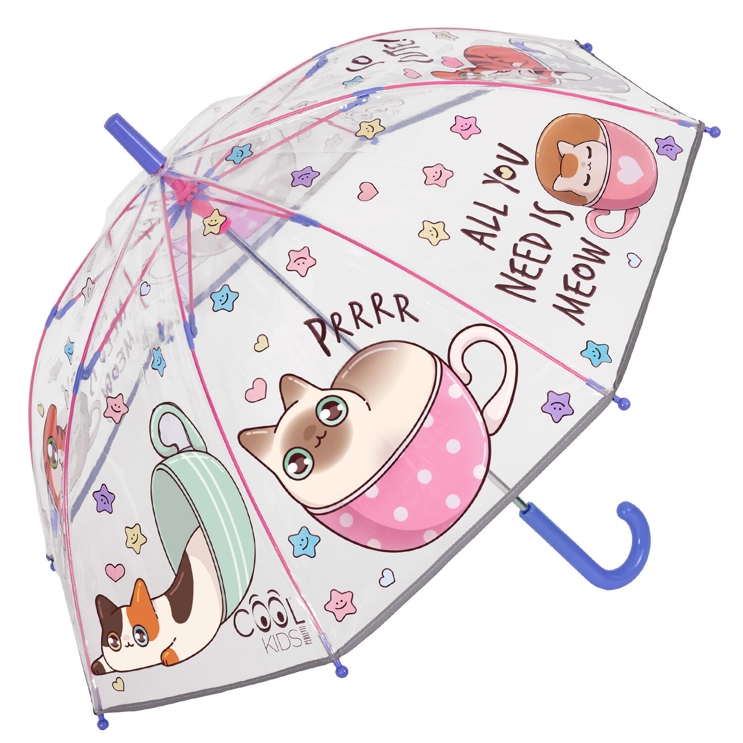 Ombrello Trasparente Gatti Kawaii 4/7