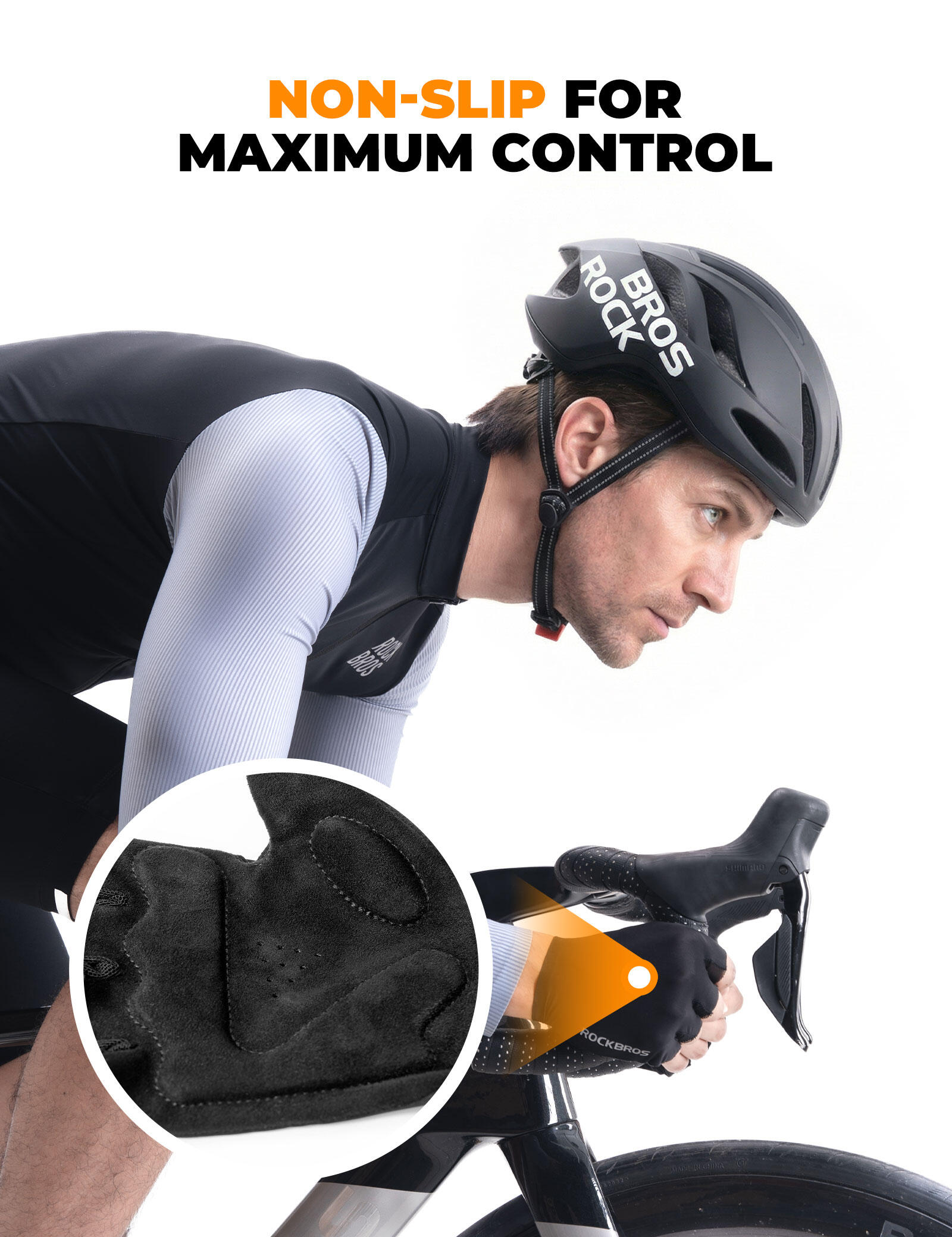 ROCKBROS Halbfinger Fahrradhandschuhe 4/7