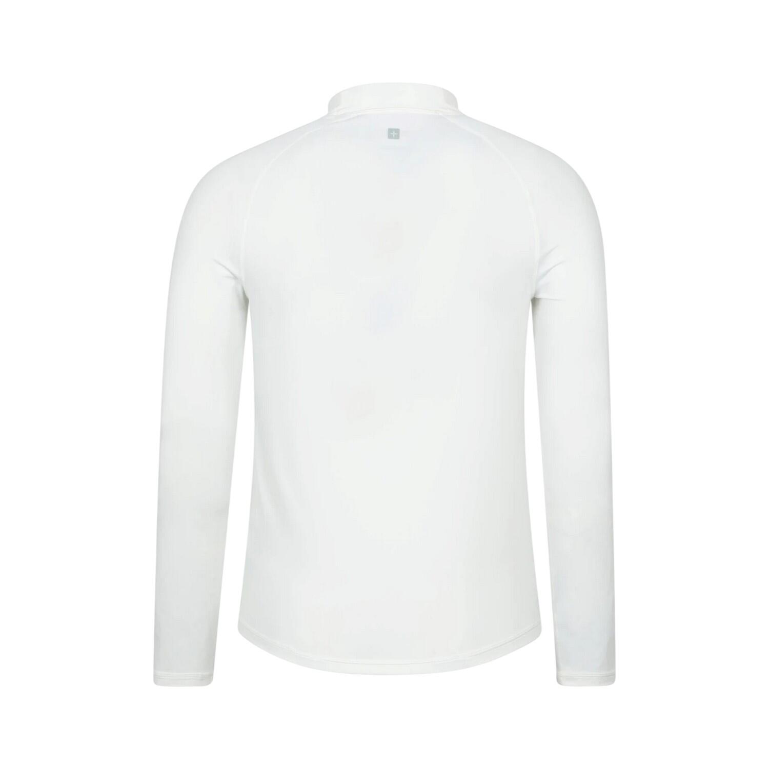 Mens Plain LongSleeved Rash Top (White) 3/4