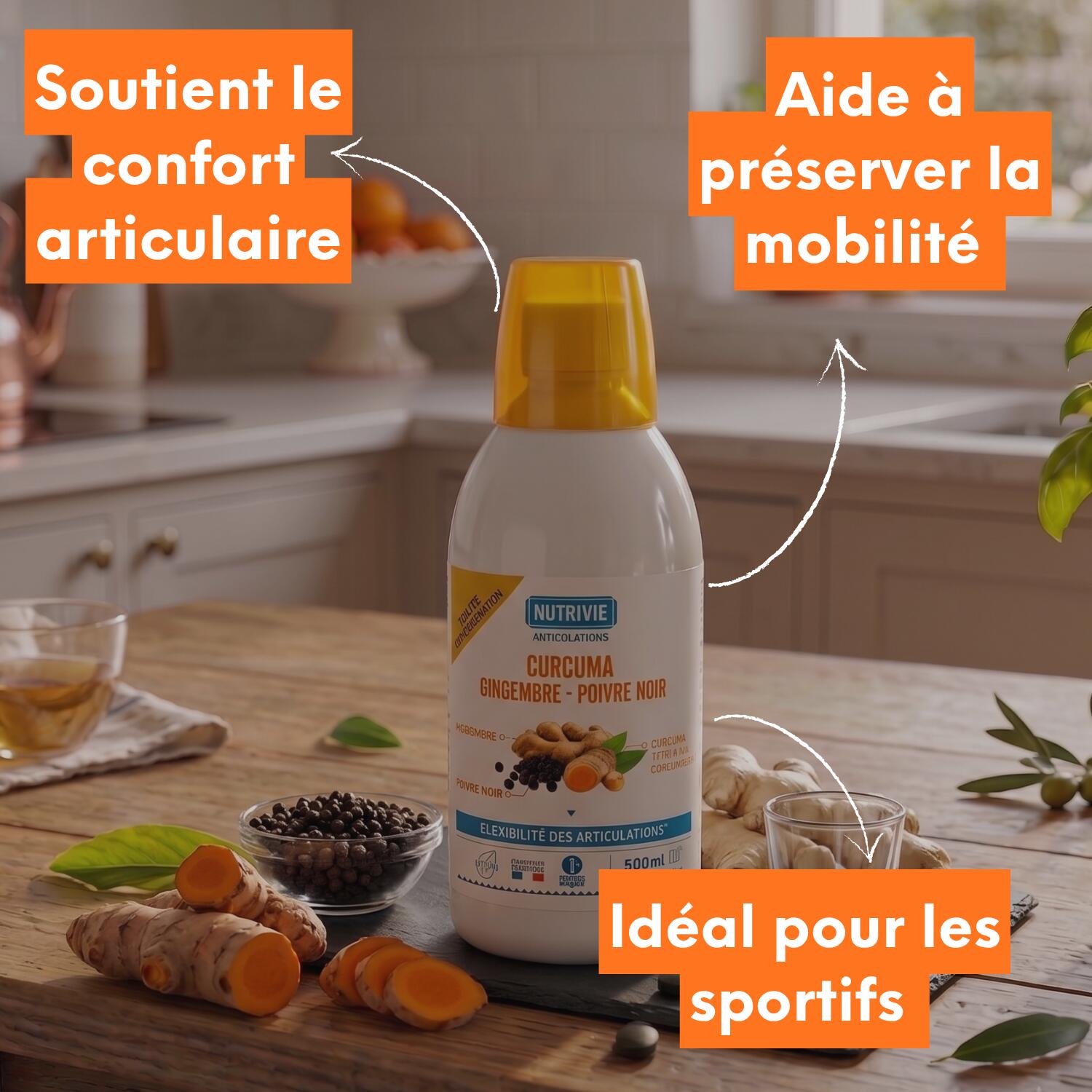 Curcuma Buvable Articulations – Confort Articulaire et Flexibilité 2/5