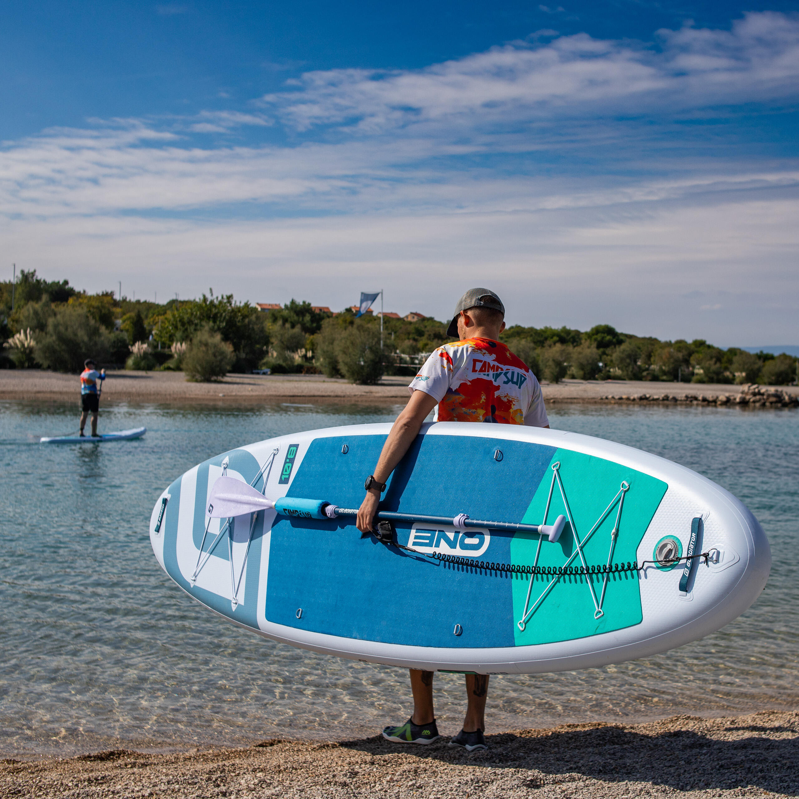 Deska SUP Gladiator ONE 10'8 Allround White 2026 + Bojka Czarna + Pióro 5/7
