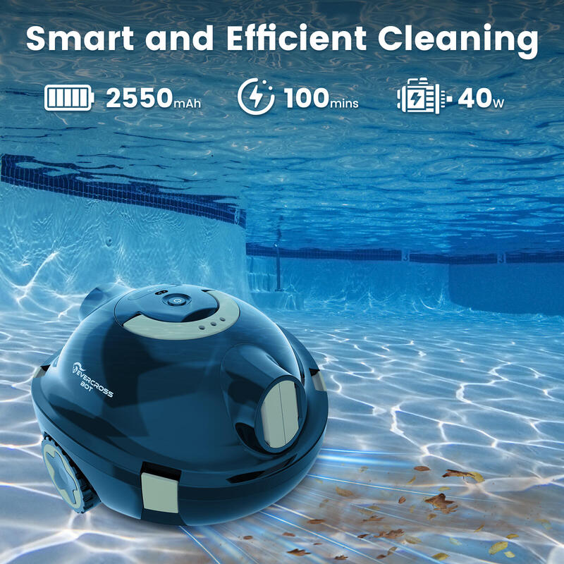 Y10 Robot curățitor piscină fără fir, curățare automată, negru