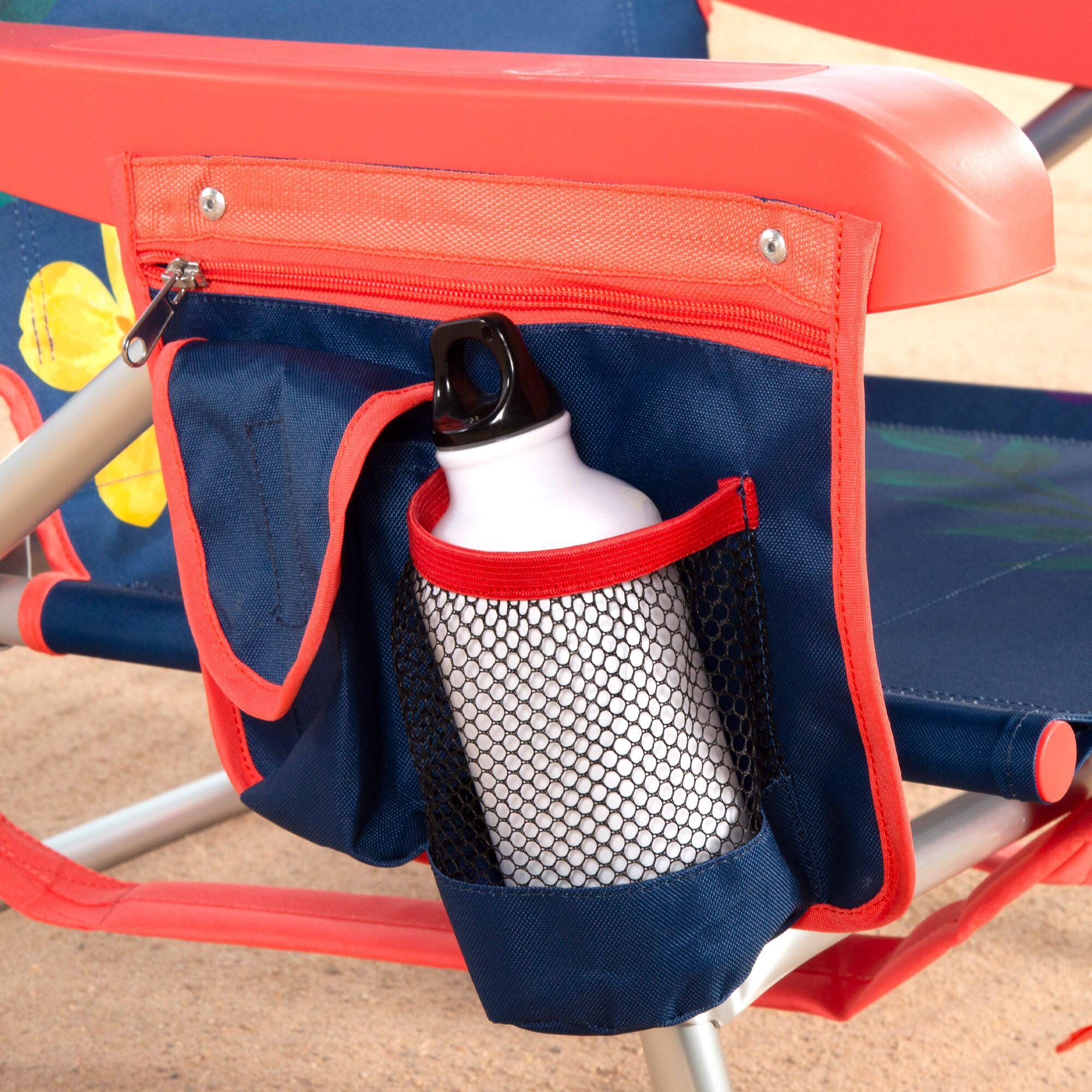 Lot de 2 chaises de plage multipositions moyennes (50x54x80 cm) à motifs floraux 7/7