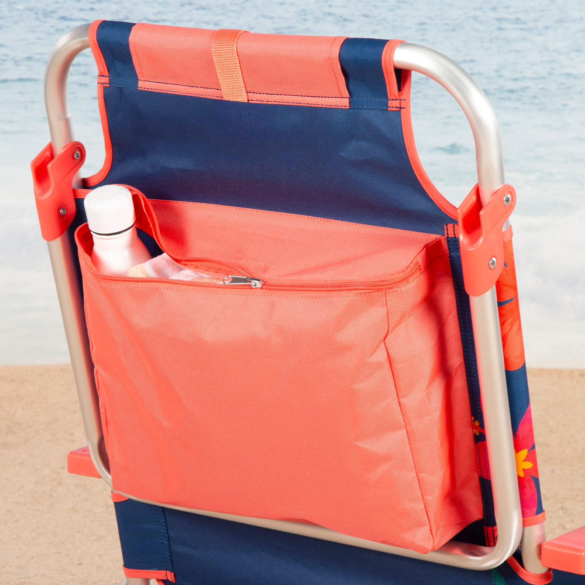 Lot de 2 chaises de plage multipositions moyennes (50x54x80 cm) à motifs floraux 6/7