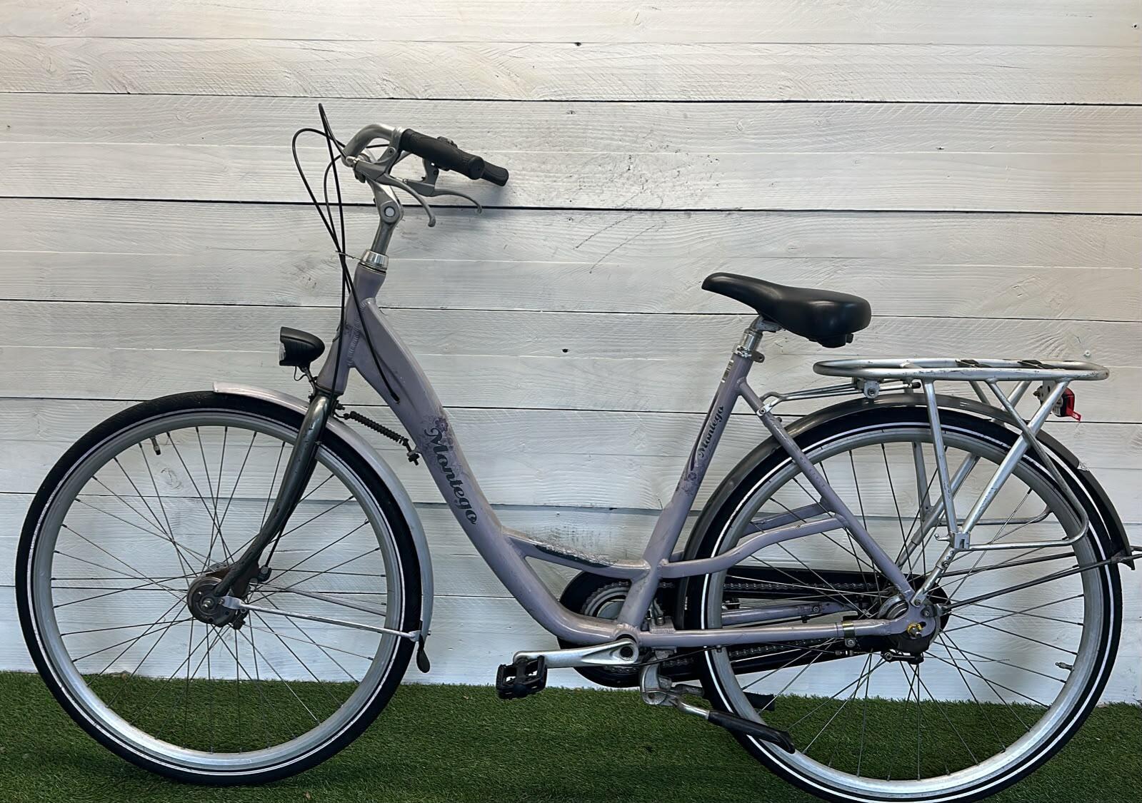 Montego dames stadsfiets 53 cm, 3 versnellingen, 28" grijs metal. 2/3