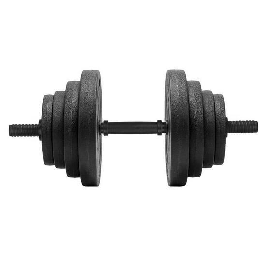 Hantle do treningu siłowego Actiget 30 kg zestaw 2x15 kg sztanga talerze zaciski