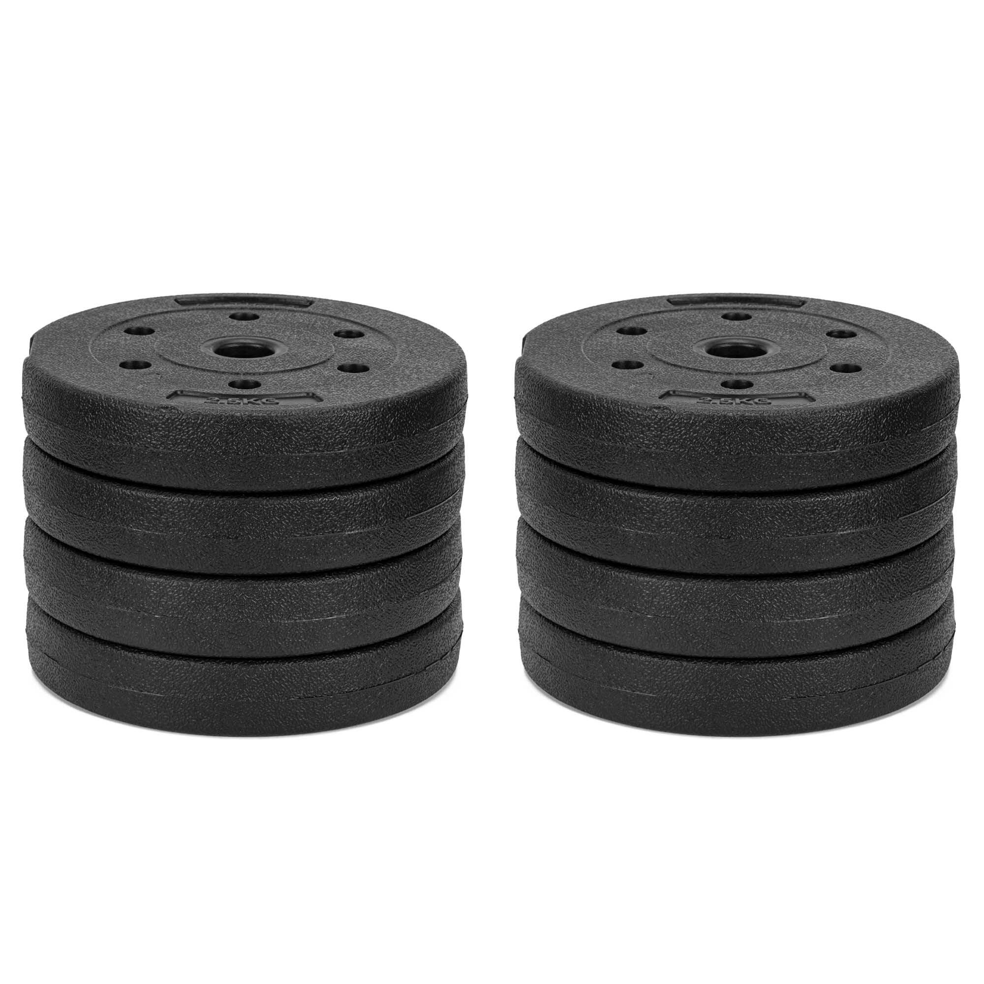 Hantle do treningu siłowego Actiget 30 kg zestaw 2x15 kg sztanga talerze zaciski 6/7