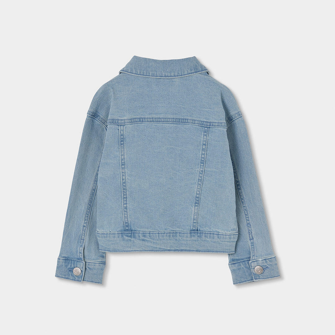 Cazadora niña denim algodón bleach 2/4