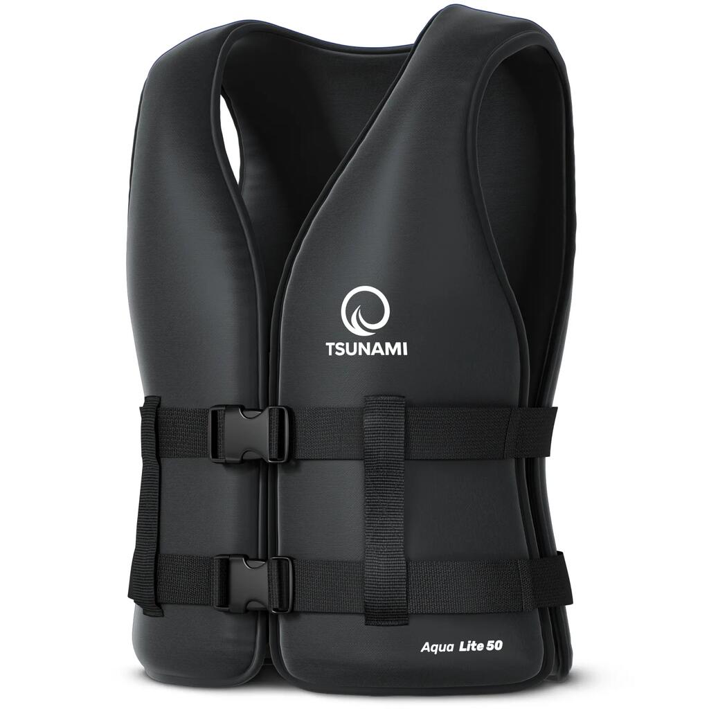 Спасителна Жилетка Водни Спортове TSUNAMI Aqua Lite 50 Найлонова Черна