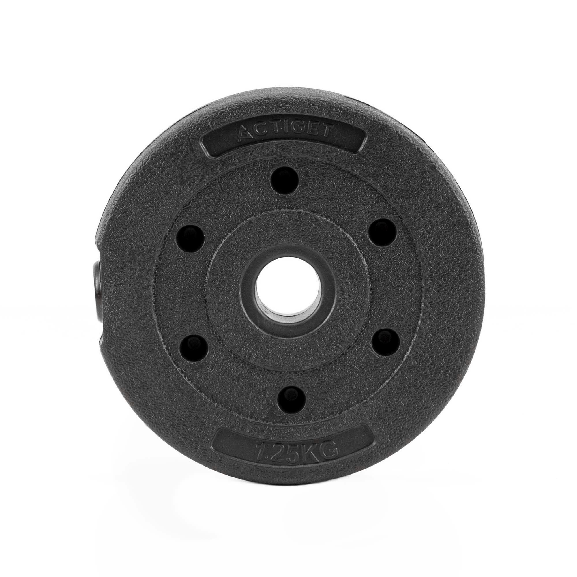 Hantle do treningu siłowego Actiget 30 kg zestaw 2x15 kg sztanga talerze zaciski 4/7