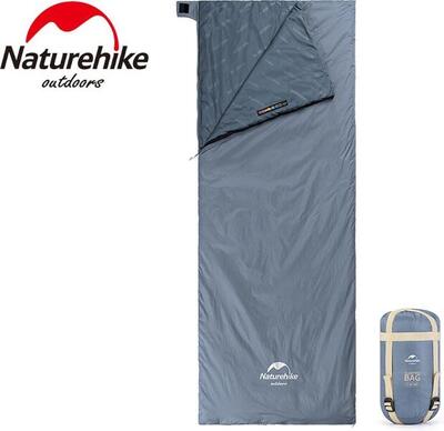 Lichtgewicht slaapzak volwassenen 0,76 kg 205x85 cm comfort 15°c blauw