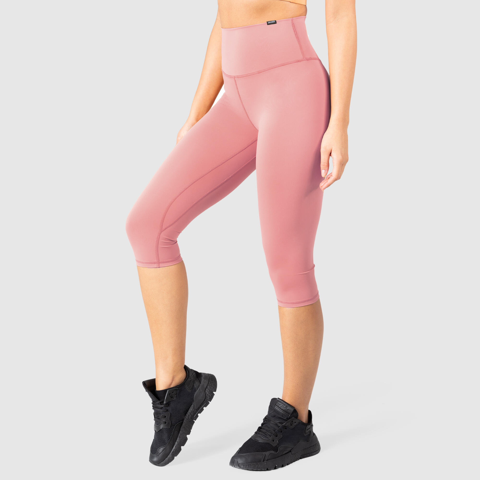 Damen Capri Leggings Raisa 3er Pack Schwarz / Schwarz / Altrosa 2/5