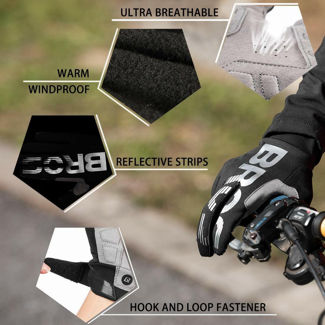 ROCKBROS Fahrrad Handschuhe Vollfingerhandschuhe Touchscreen 2/7