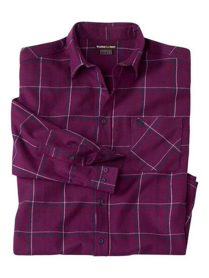 Chemise Flanelle à Carreaux Lie de Vin