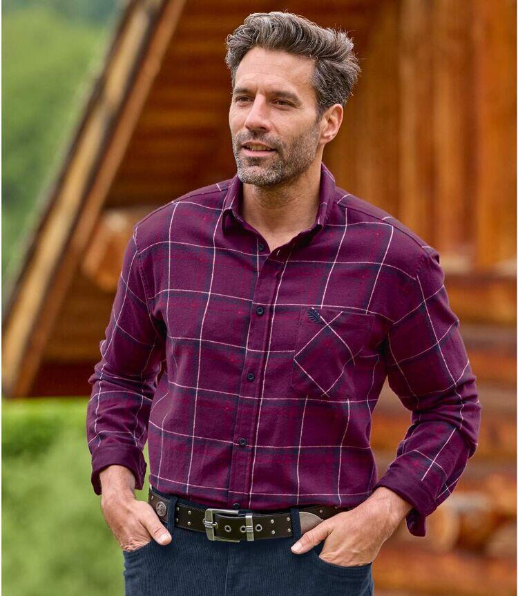 Chemise Flanelle à Carreaux Lie de Vin  6/7