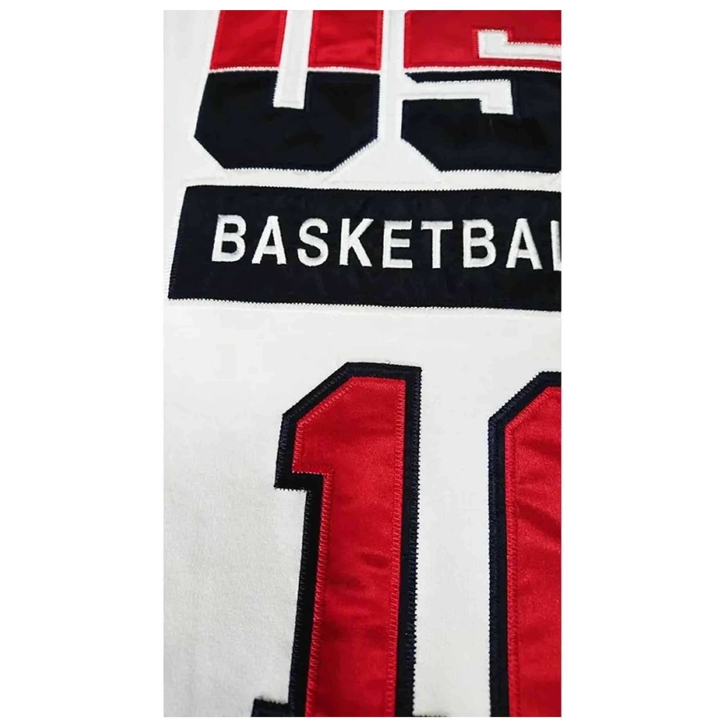 Maglia da basket Nike modello USA-BARCELONA-92-DREXLER-WHITE per unisex 3/5
