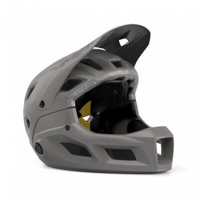 Casco con mentoniera rimovibile Met Parachute MCR Mips grigio opaco