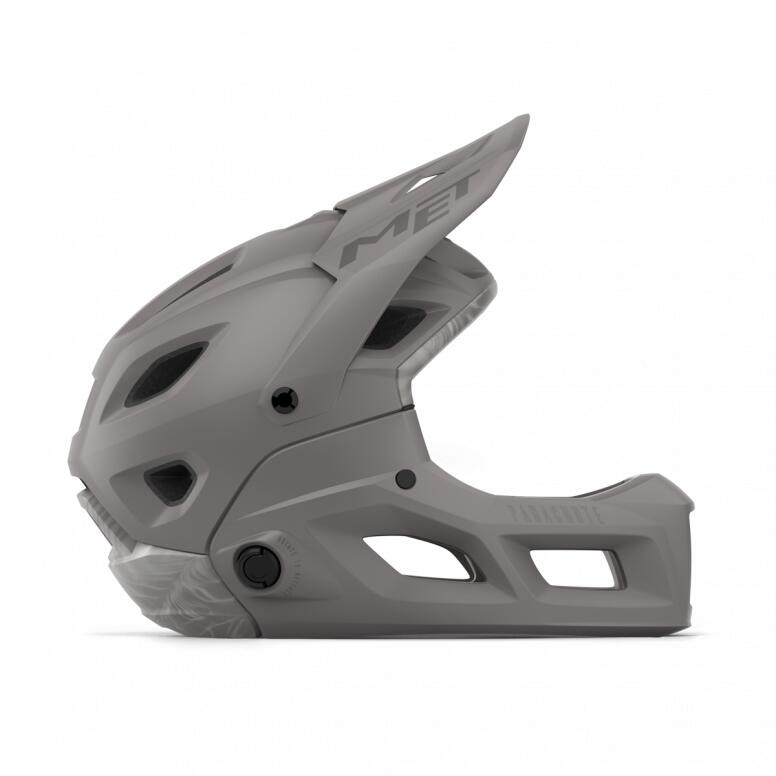 Casco con mentoniera rimovibile Met Parachute MCR Mips grigio opaco 3/5