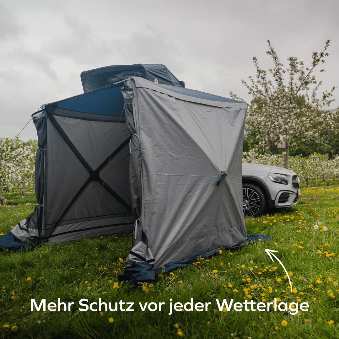 Camping Seitenwände für Faltpavillon 4 Personen Klett Windschutz CampBase L 2/2