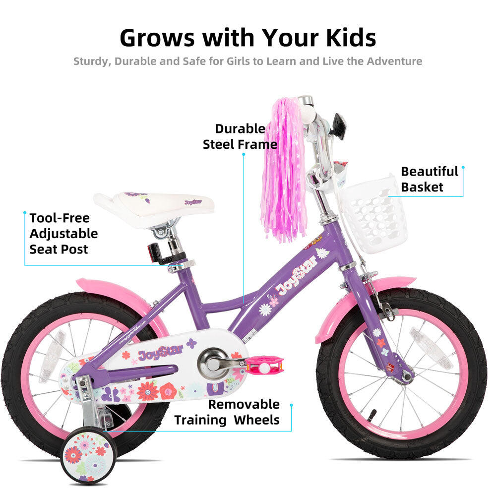 Mädchen Fahrrad Kinderfahrrad 12" Stützräder, passend für 2-4 Jahre 2/6