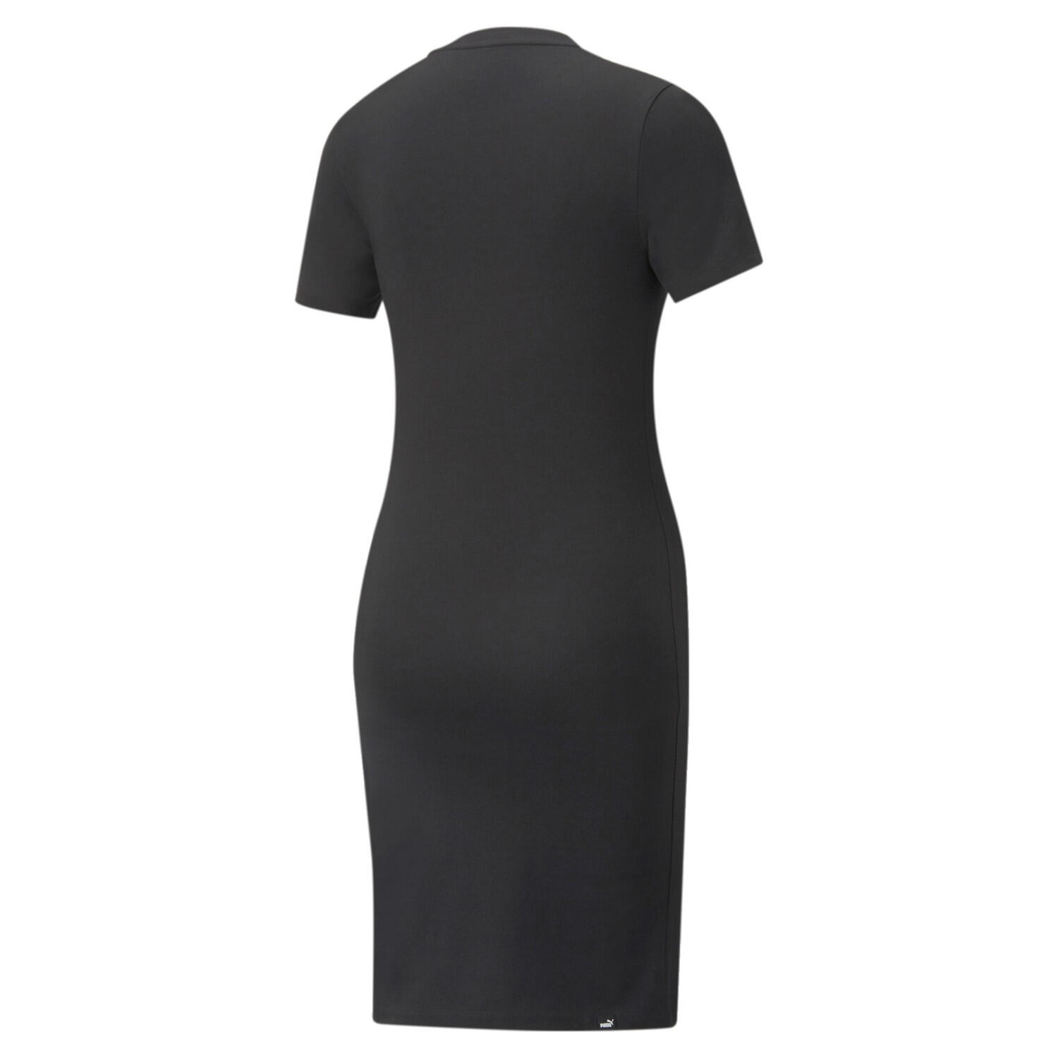 Vestido estilo camiseta ajustado Mujer PUMA Essentials Negro 4/4