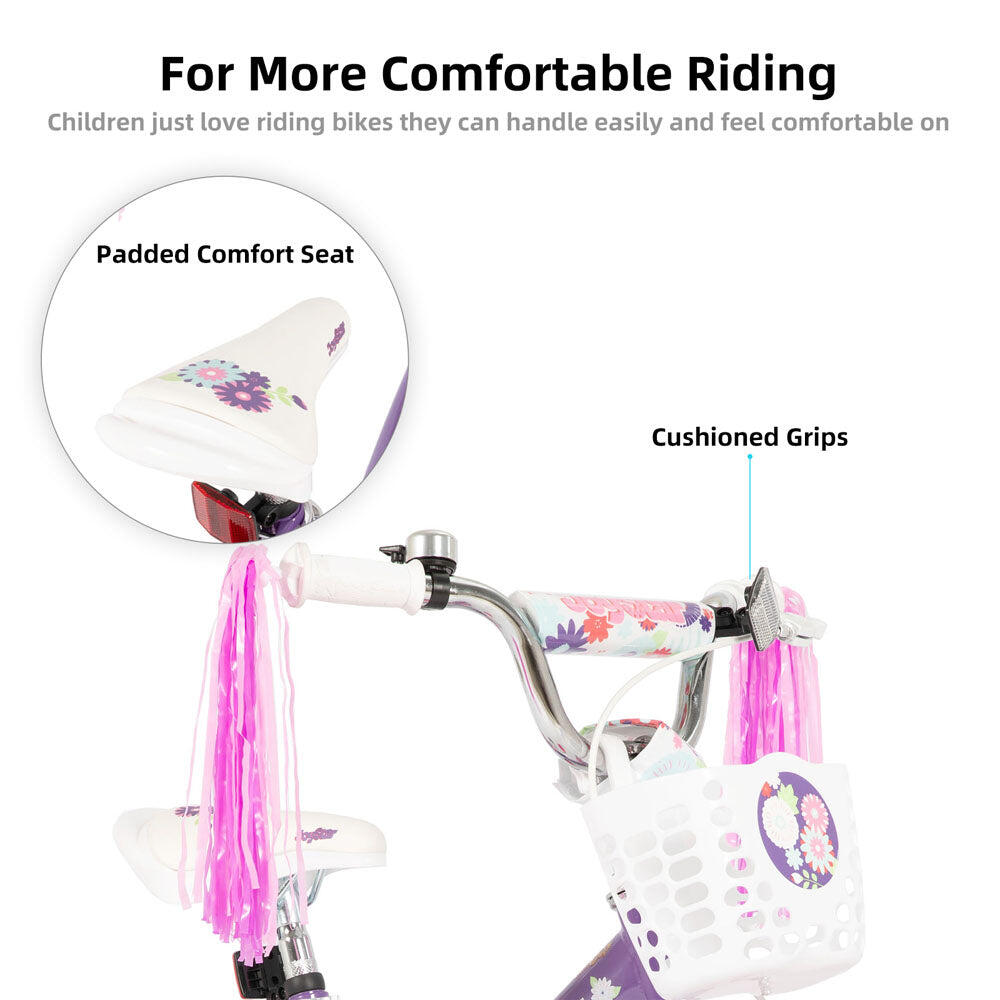 Mädchen Fahrrad Kinderfahrrad 12" Stützräder, passend für 2-4 Jahre 4/6