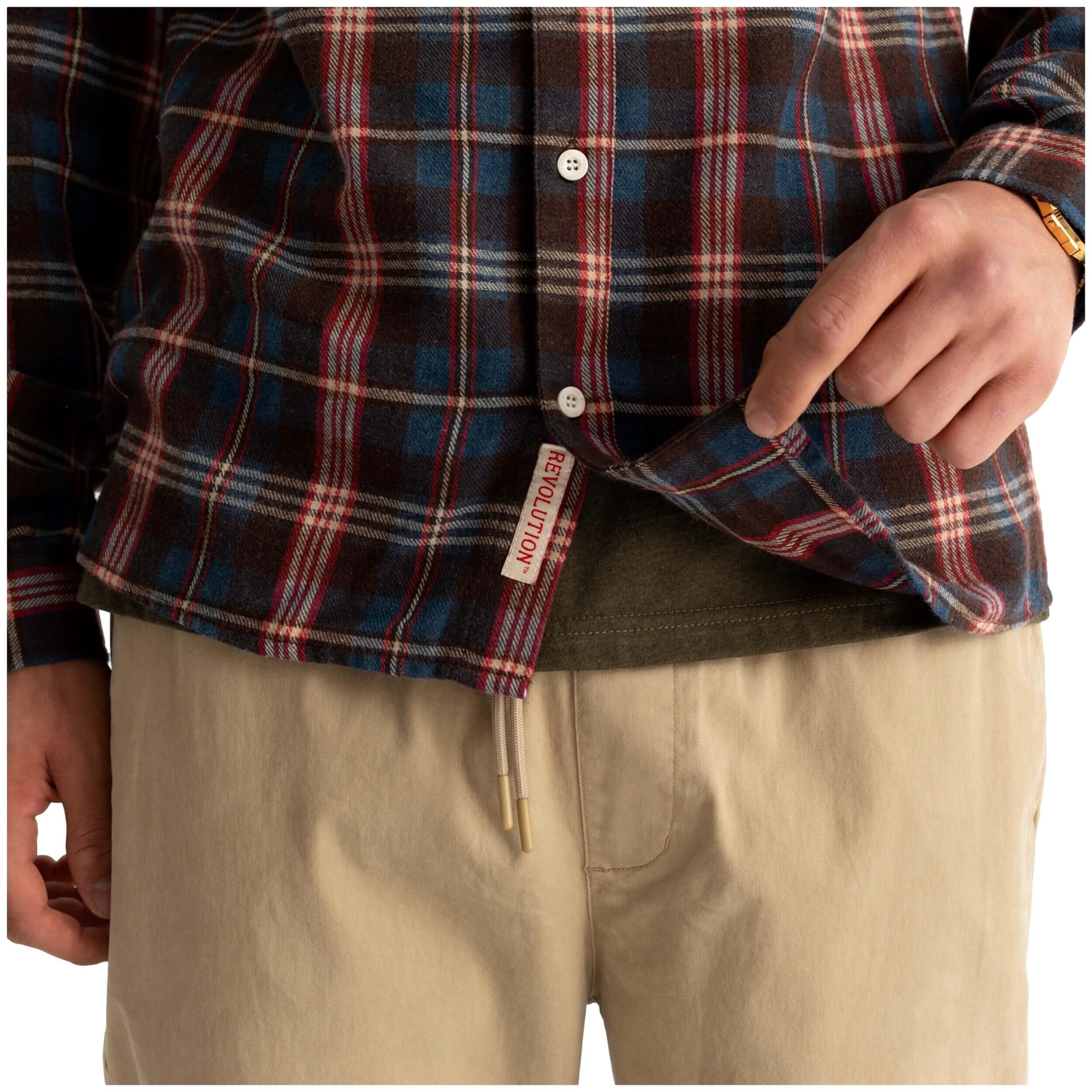 Overhemd Revolution model 3894-BROWN voor mannen 4/5