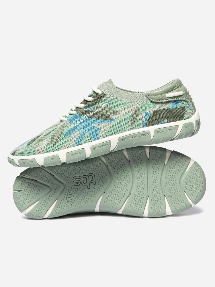 Tennis toile Femme - JAZARIA Vert Camouflage. 3/5