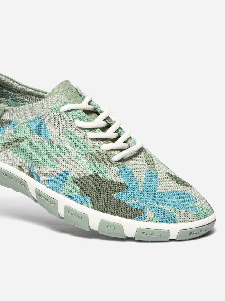 Tennis toile Femme - JAZARIA Vert Camouflage. 2/5