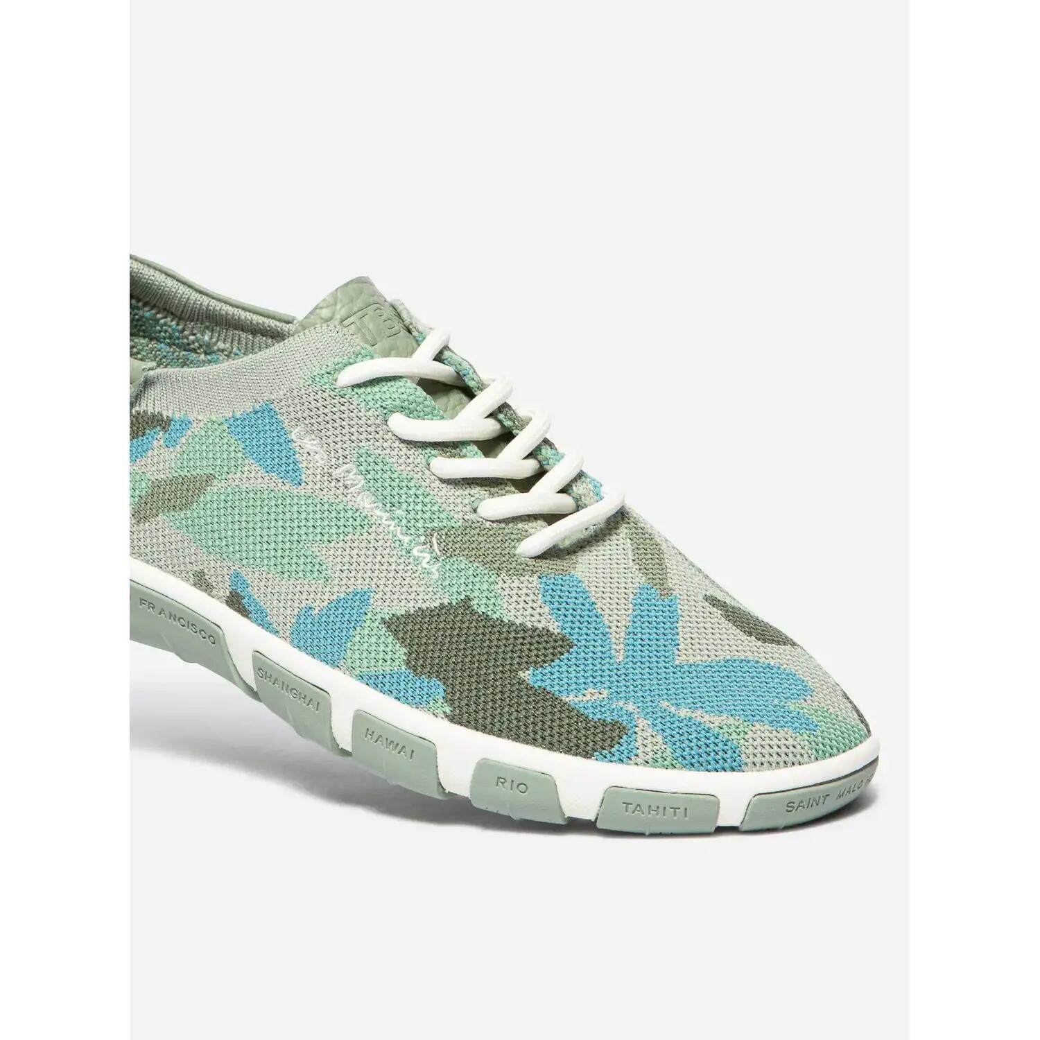 Tennis toile Femme - JAZARIA Vert Camouflage. 5/5