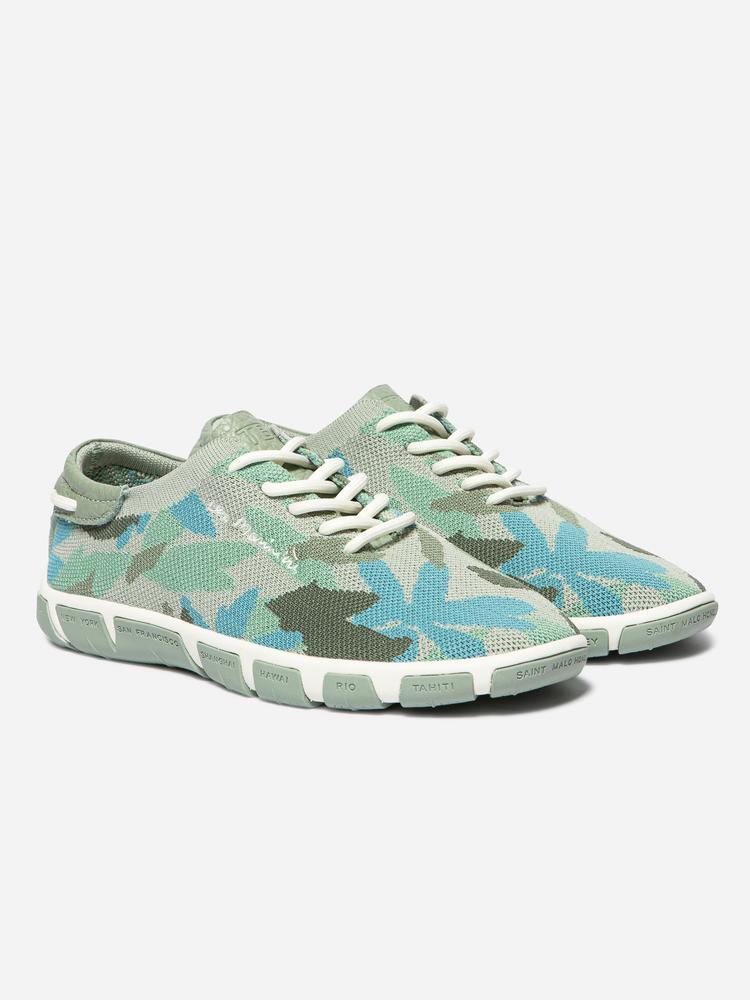 Tennis toile Femme - JAZARIA Vert Camouflage. 4/5