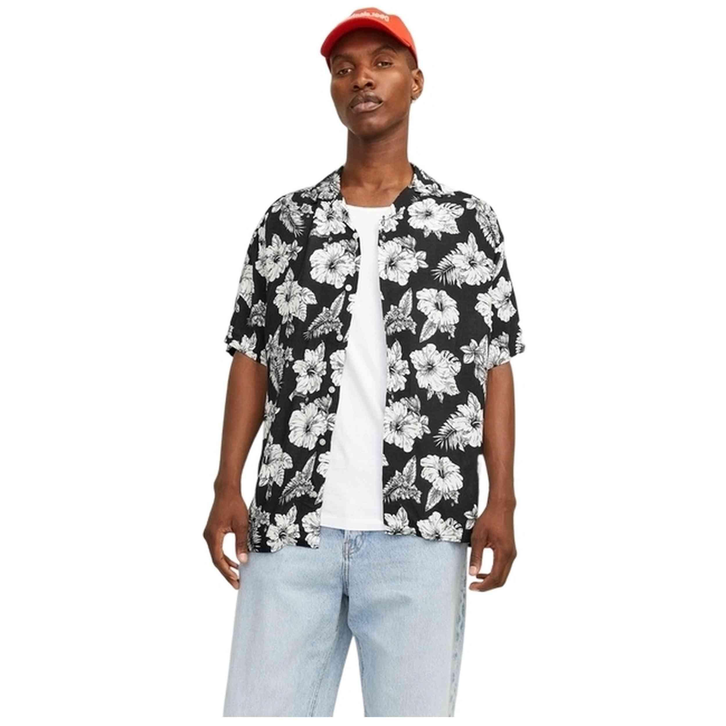 Chemise Jack&jones modèle JJGURU MONOCHROME AOP RESORT pour homme 3/5