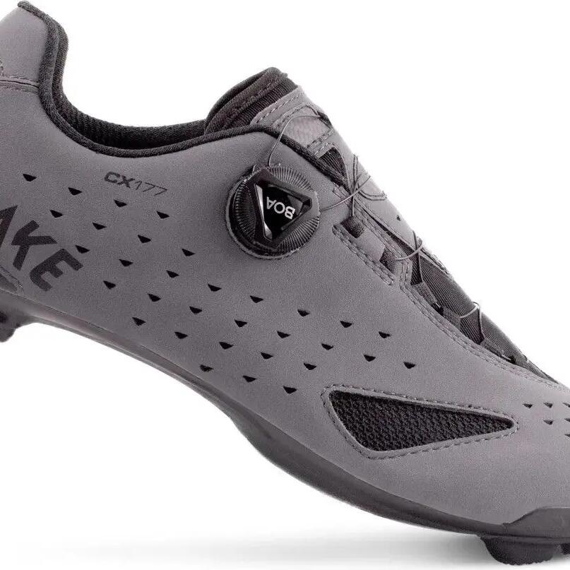 Lake CX177 Grey/Black Road Shoes - Standard
