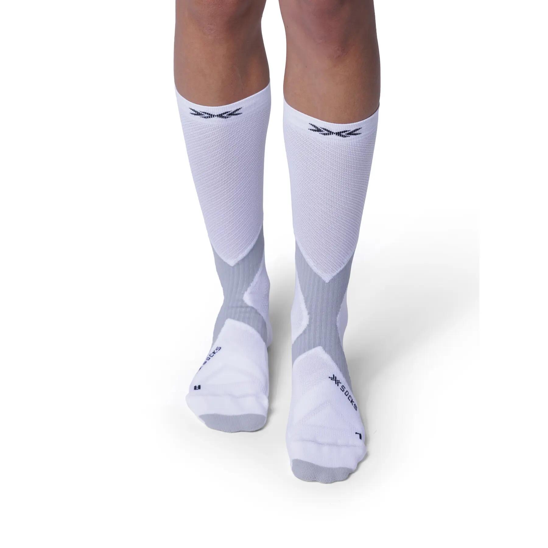 Chaussettes X-Socks Bike Expert Crew Blanc Arctique/Gris 2/4