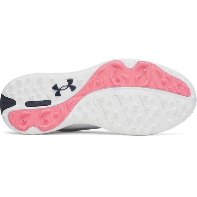 Zapatos Golf Under Armour Drive Fade 2 Sl Mujer Blanco Y Azul Marino 3/5