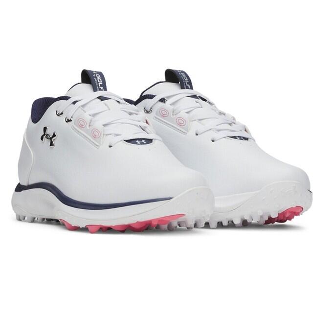 Zapatos Golf Under Armour Drive Fade 2 Sl Mujer Blanco Y Azul Marino 5/5