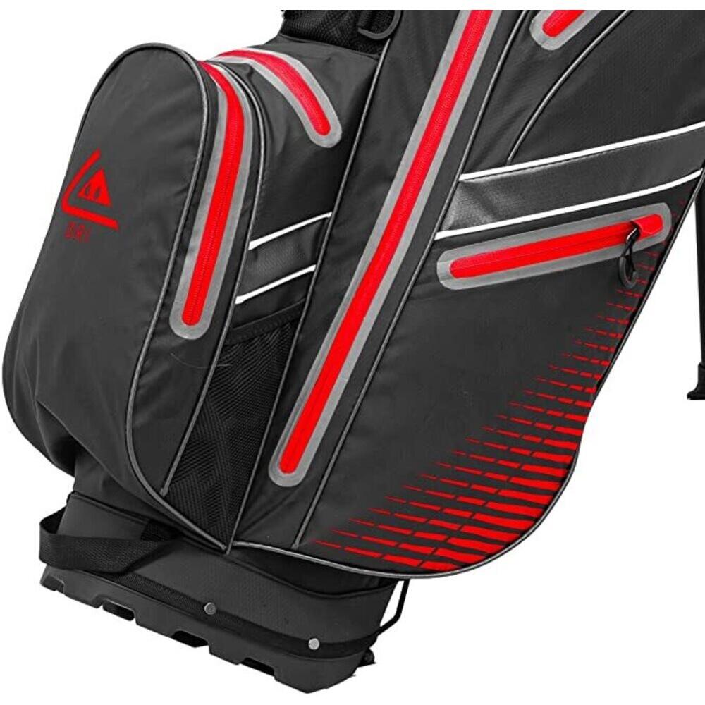 Waterproof Golf Club Stand Bag (Black/Red) 3/4