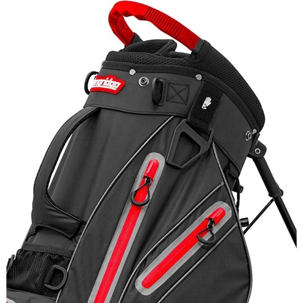 Waterproof Golf Club Stand Bag (Black/Red) 4/4