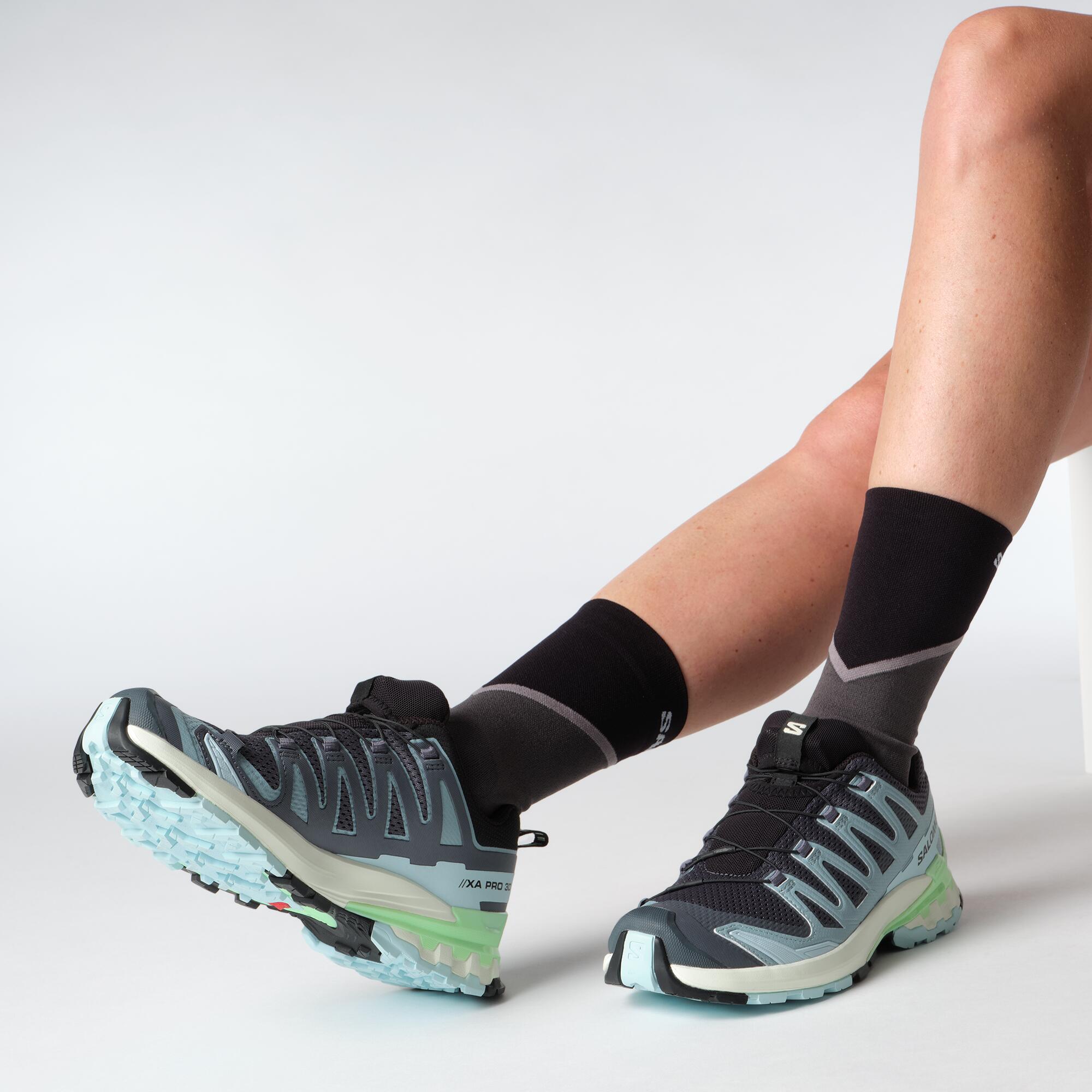 Damen, Trailrunning-Schuhe, XA PRO 3D V9,  Grau 3/6
